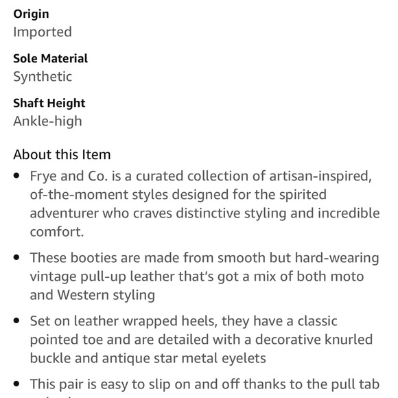 Frye & Co. Rubie Moto Slip On / Ankle Boot / 6.5 m / Brand new, never worn! - Picture 3 of 6